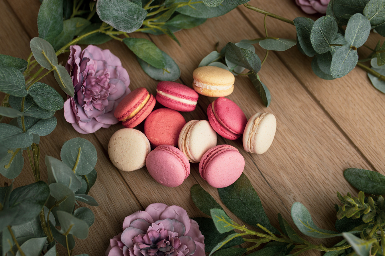 Top View of French Macarons